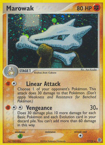Marowak (7/112) [EX: FireRed & LeafGreen] Reverse Holofoil