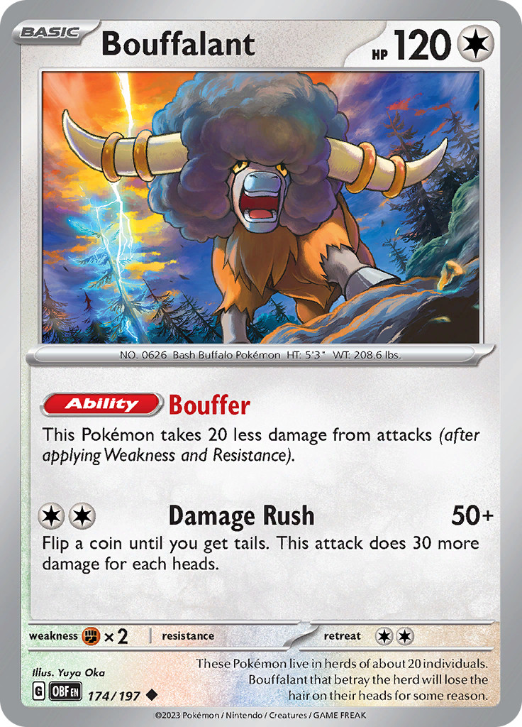 Bouffalant (174/197) [Scarlet & Violet: Obsidian Flames] Reverse Holofoil