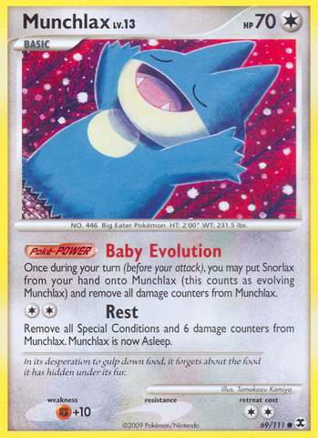 Munchlax (69/111) [Platinum: Rising Rivals] Reverse Holofoil