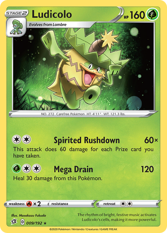 Ludicolo (009/192) [Sword & Shield: Rebel Clash] Reverse Holofoil