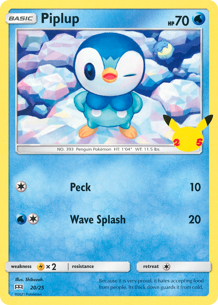 Piplup (20/25) [McDonald's 25th Anniversary] Holofoil