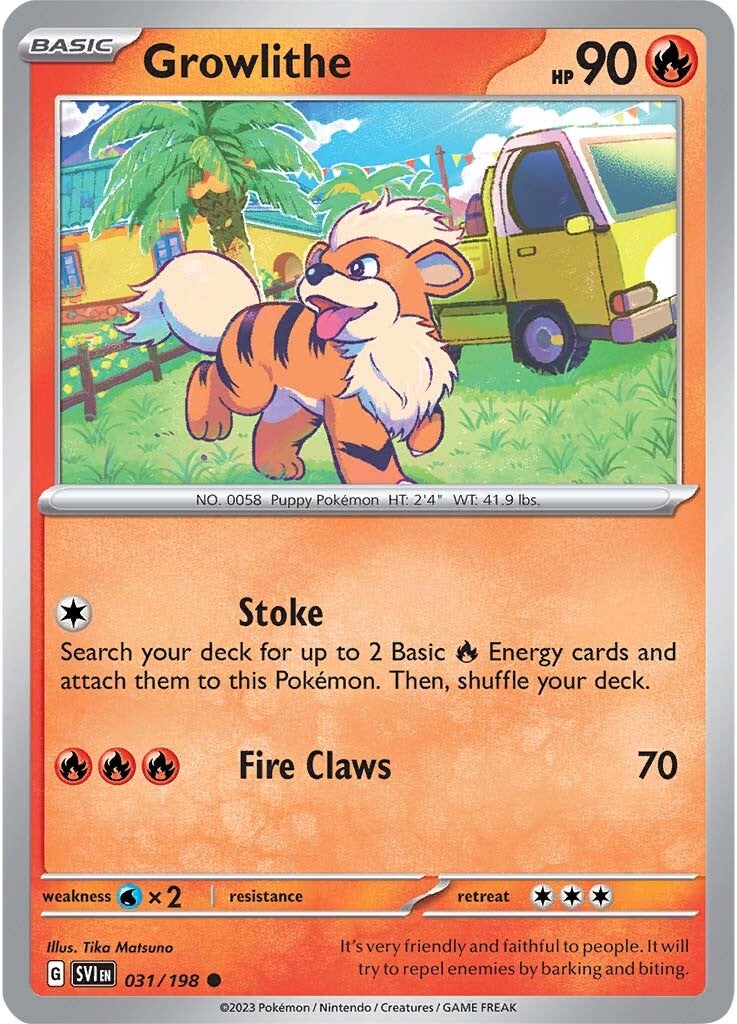 Growlithe (031/198) [Scarlet & Violet: Base Set] Reverse Holofoil