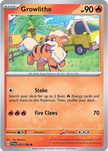 Growlithe (031/198) [Scarlet & Violet: Base Set] Reverse Holofoil