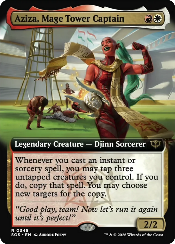 Aziza, Mage Tower Captain (Extended Art) [Secrets of Strixhaven] Foil
