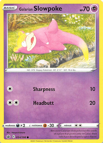 Galarian Slowpoke (054/198) [Sword & Shield: Chilling Reign] Reverse Holofoil