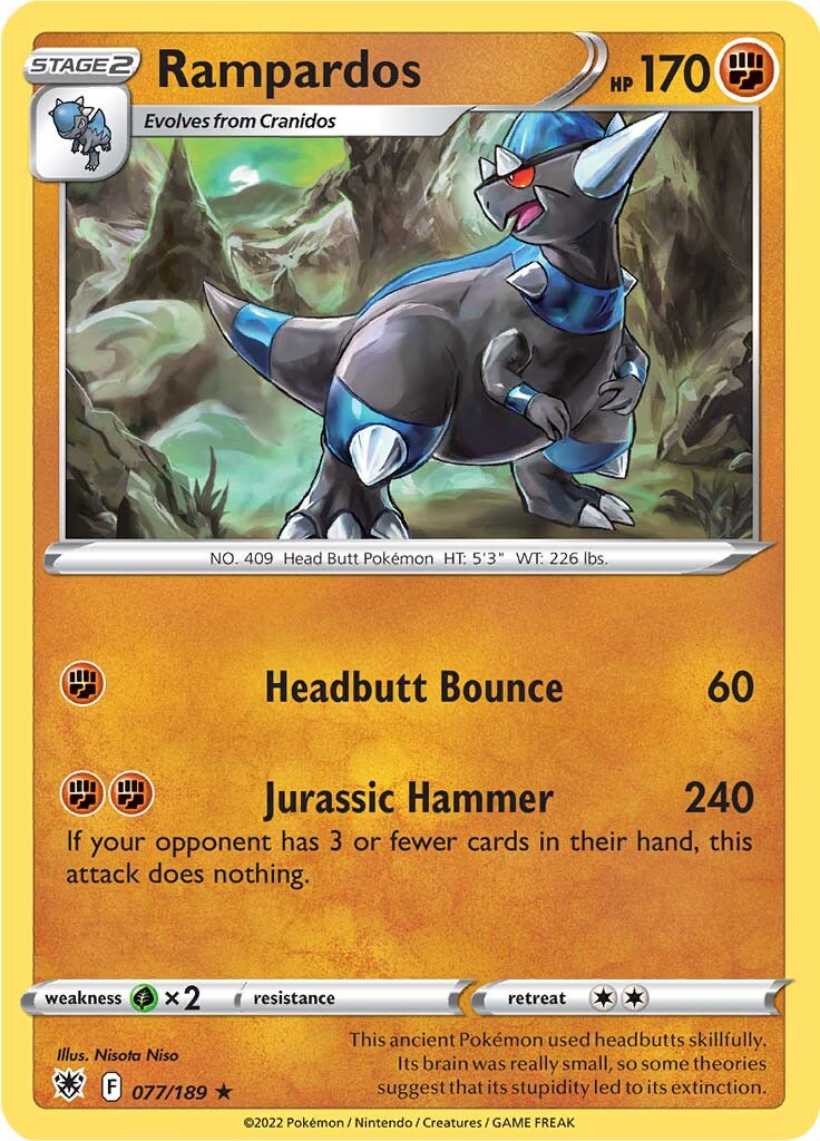Rampardos (077/189) [Sword & Shield: Astral Radiance] Reverse Holofoil