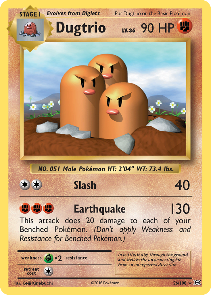 Dugtrio (56/108) [XY: Evolutions] Reverse Holofoil
