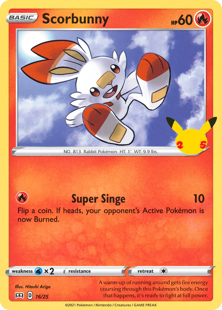 Scorbunny (16/25) [McDonald's 25th Anniversary] Holofoil