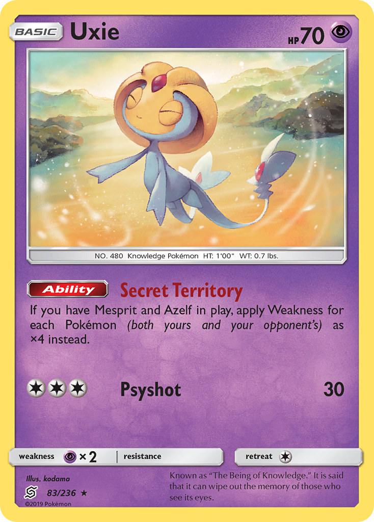 Uxie (83/236) [Sun & Moon: Unified Minds] Reverse Holofoil