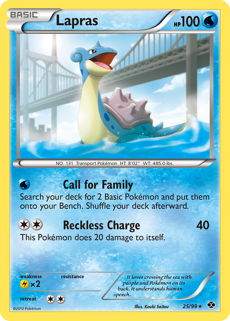 Lapras (25/99) [Black & White: Next Destinies] Reverse Holofoil