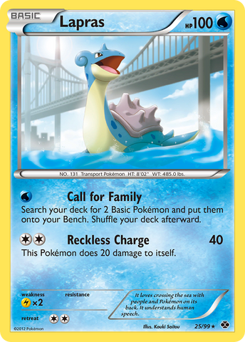 Lapras (25/99) [Black & White: Next Destinies] Reverse Holofoil