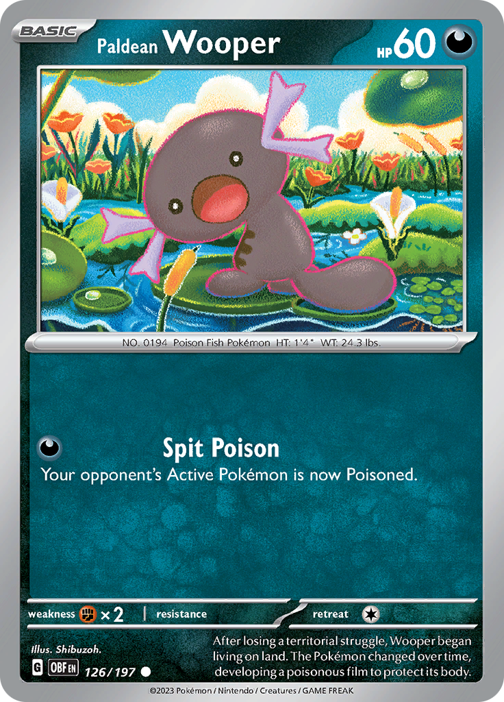 Paldean Wooper (126/197) [Scarlet & Violet: Obsidian Flames] Reverse Holofoil