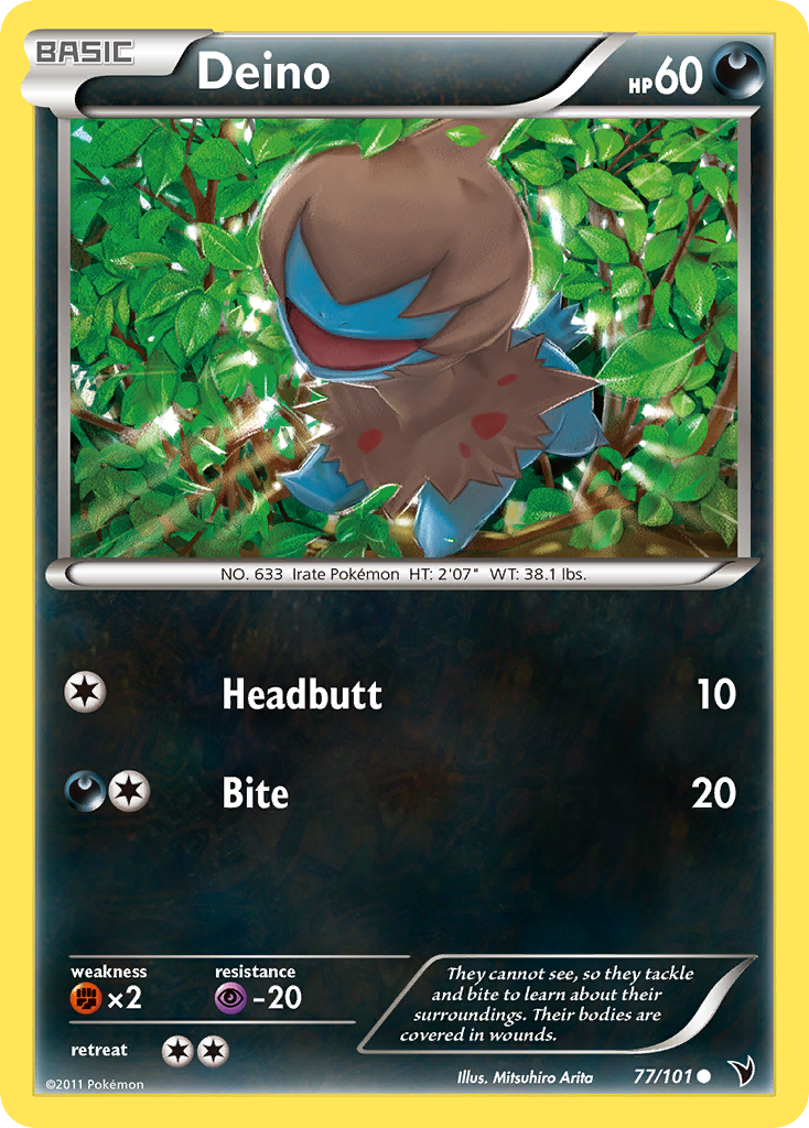 Deino (77/101) [Black & White: Noble Victories] Reverse Holofoil