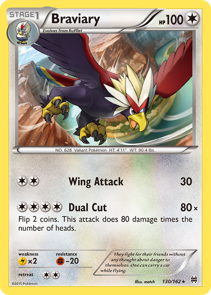 Braviary (130/162) [XY: BREAKthrough] Reverse Holofoil