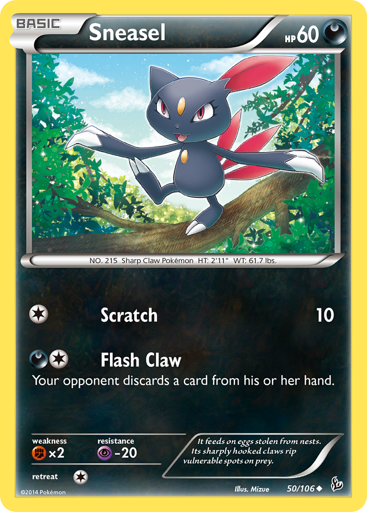 Sneasel (50/106) [XY: Flashfire] Reverse Holofoil