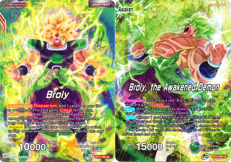 Broly // Broly, the Awakened Demon (BT11-002) [Vermilion Bloodline] Parallel Foil