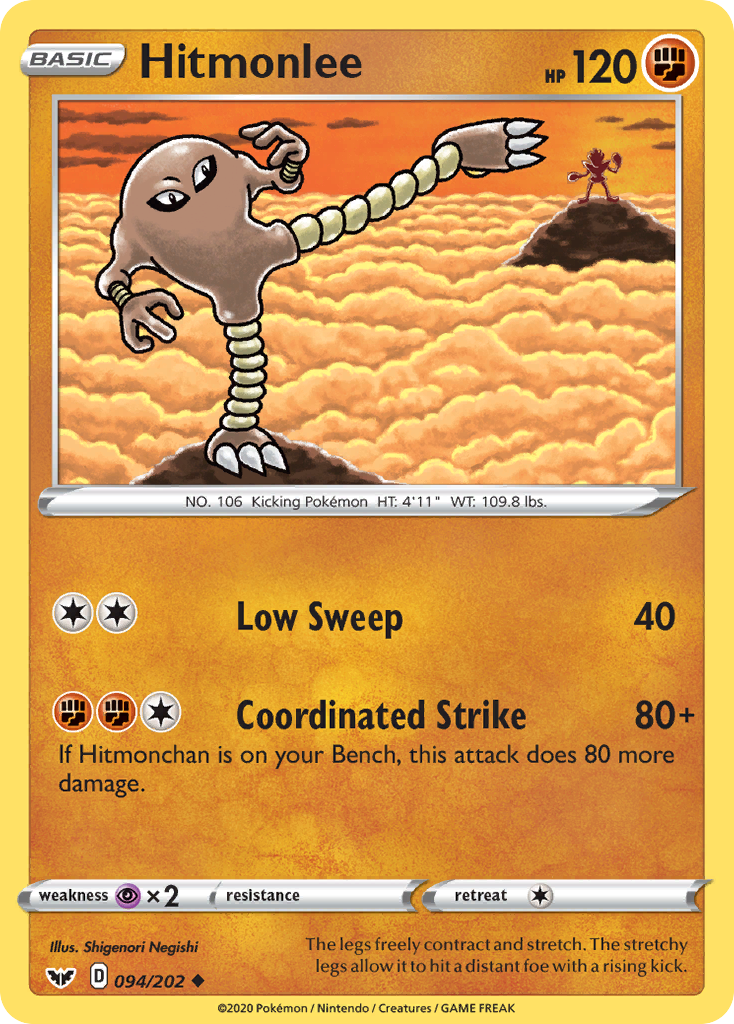 Hitmonlee (094/202) [Sword & Shield: Base Set] Reverse Holofoil