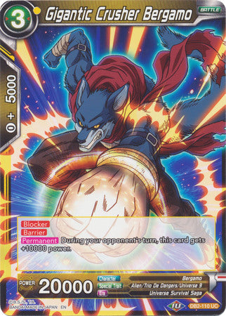 Gigantic Crusher Bergamo (DB2-110) [Divine Multiverse] Parallel Foil