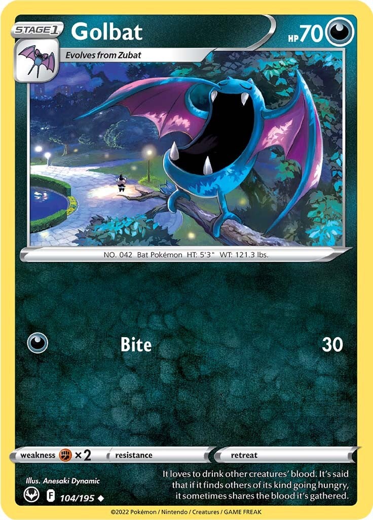 Golbat (104/195) [Sword & Shield: Silver Tempest] Reverse Holofoil