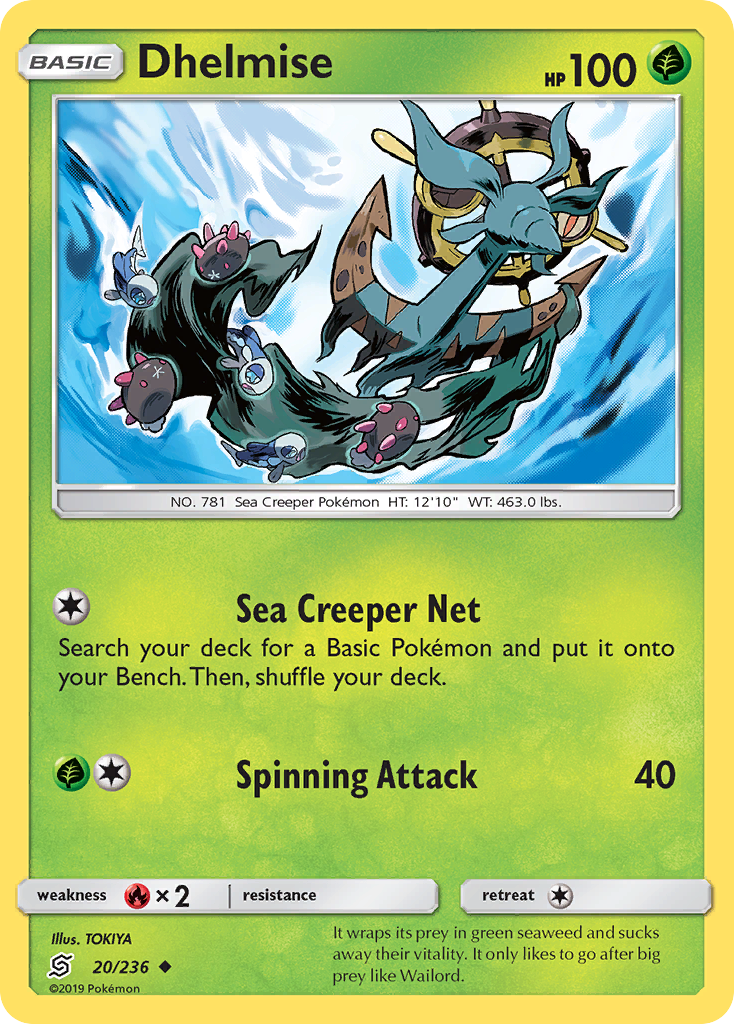 Dhelmise (20/236) [Sun & Moon: Unified Minds] Reverse Holofoil
