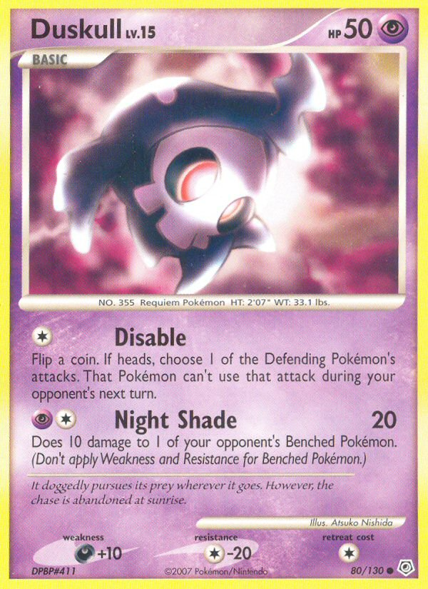 Duskull (80/130) [Diamond & Pearl: Base Set] Reverse Holofoil