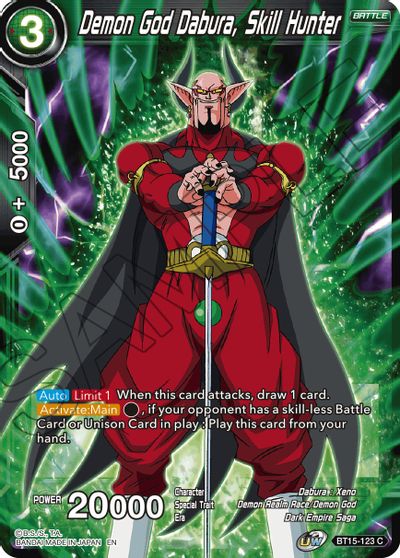 Demon God Dabura, Skill Hunter (BT15-123) [Saiyan Showdown] Parallel Foil