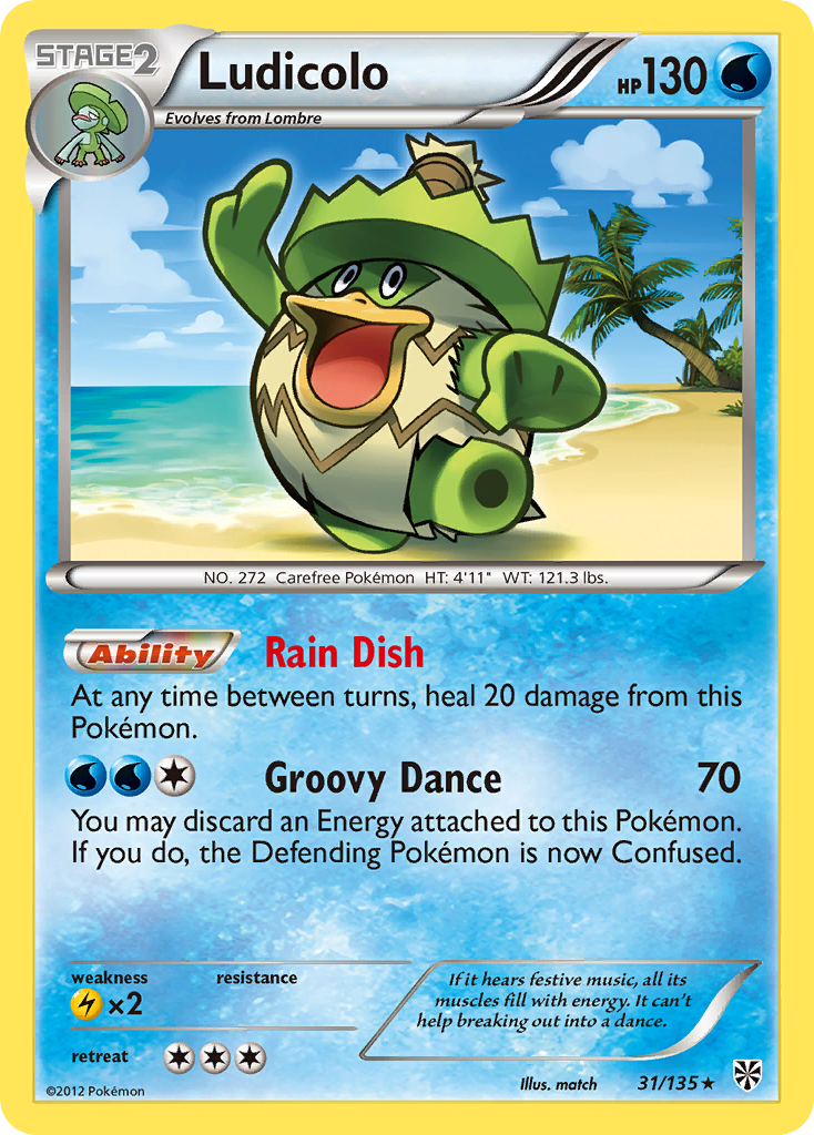 Ludicolo (31/135) [Black & White: Plasma Storm] Reverse Holofoil