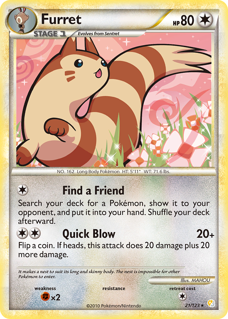 Furret (21/123) [HeartGold & SoulSilver: Base Set] Reverse Holofoil