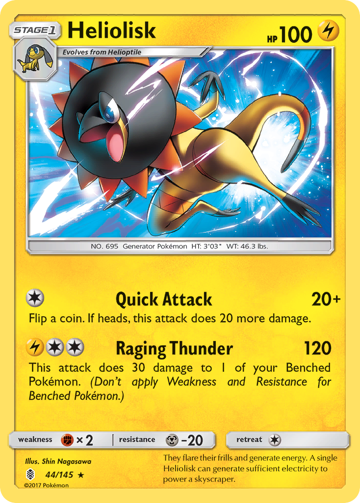Heliolisk (44/145) [Sun & Moon: Guardians Rising] Reverse Holofoil