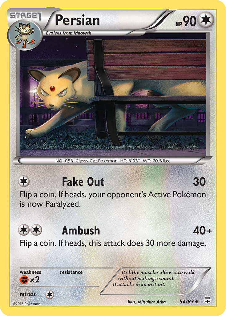 Persian (54/83) [XY: Generations] Reverse Holofoil