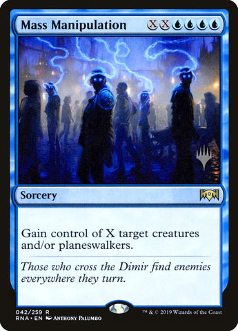 Mass Manipulation (Promo Pack) [Ravnica Allegiance Promos] Foil