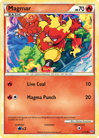 Magmar (52/95) [HeartGold & SoulSilver: Unleashed] Reverse Holofoil
