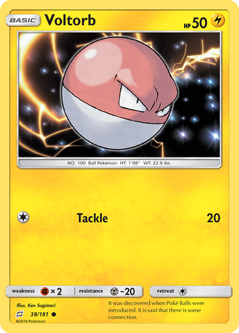 Voltorb (38/181) [Sun & Moon: Team Up] Reverse Holofoil