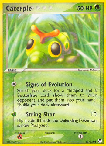 Caterpie (56/112) [EX: FireRed & LeafGreen] Reverse Holofoil