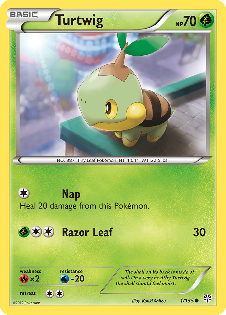 Turtwig (1/135) [Black & White: Plasma Storm] Reverse Holofoil