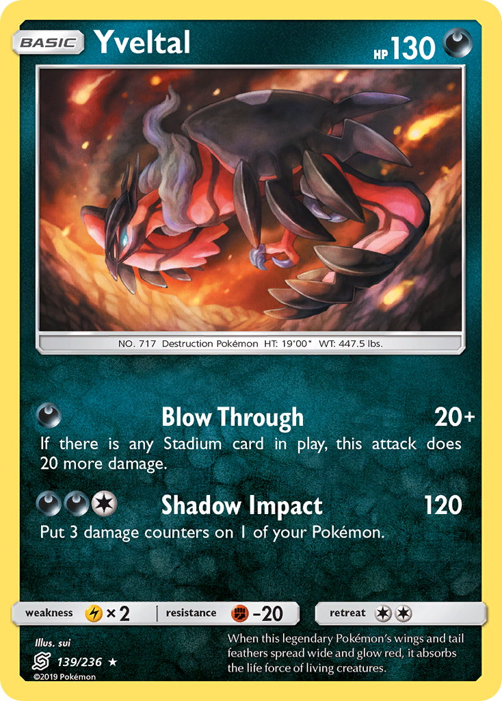 Yveltal (139/236) [Sun & Moon: Unified Minds] Reverse Holofoil