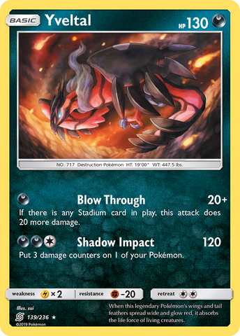 Yveltal (139/236) [Sun & Moon: Unified Minds] Reverse Holofoil