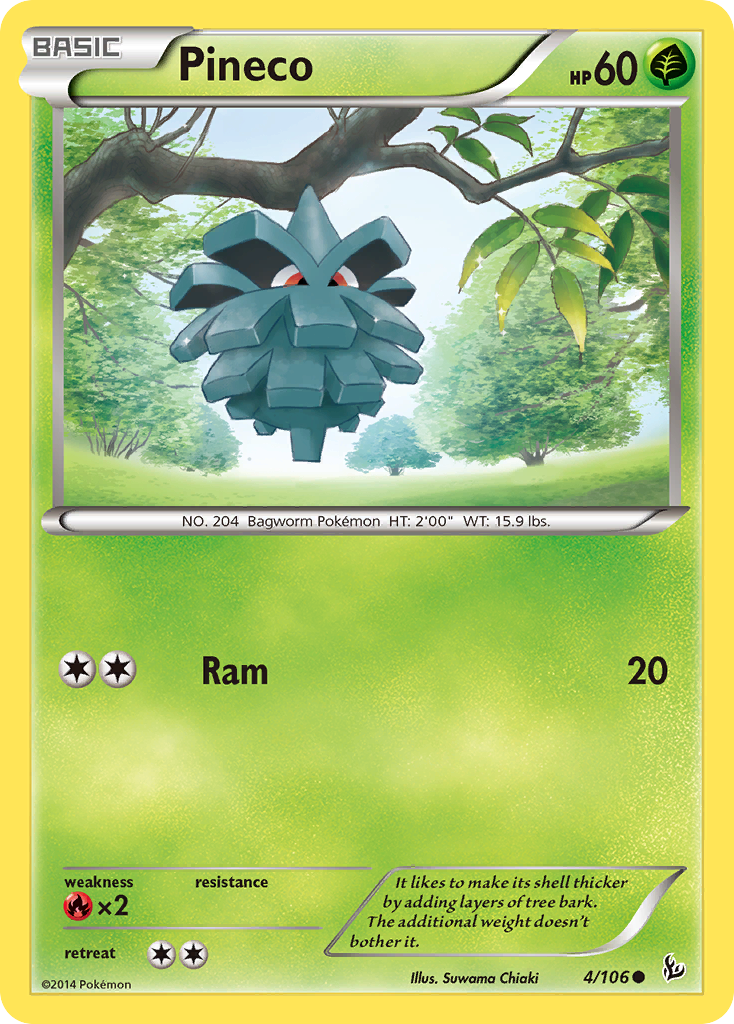 Pineco (4/106) [XY: Flashfire] Reverse Holofoil