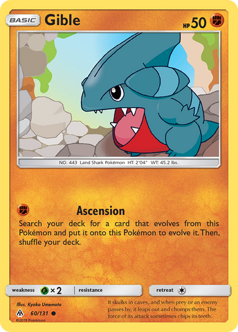 Gible (60/131) [Sun & Moon: Forbidden Light] Reverse Holofoil
