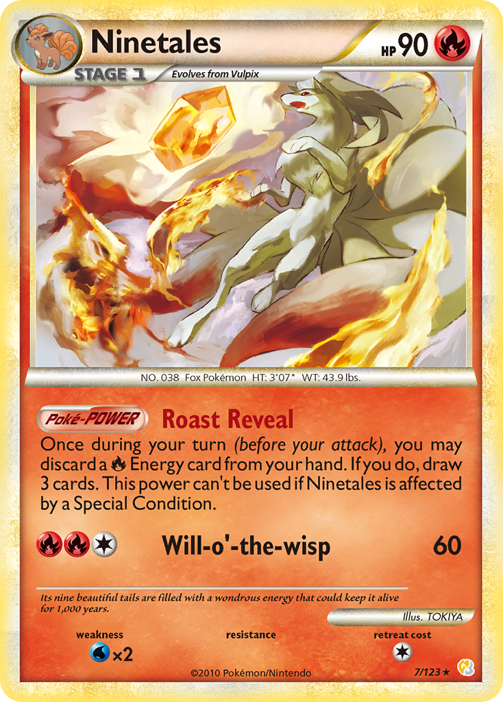 Ninetales (7/123) [HeartGold & SoulSilver: Base Set] Reverse Holofoil