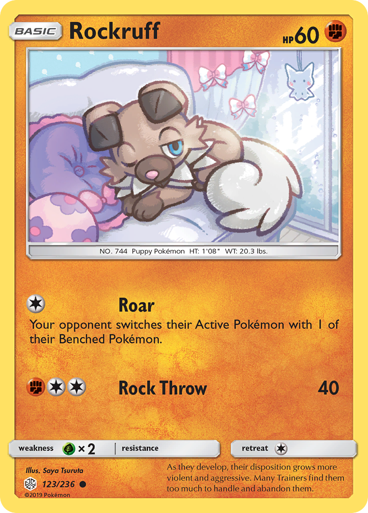 Rockruff (123/236) [Sun & Moon: Cosmic Eclipse] Reverse Holofoil
