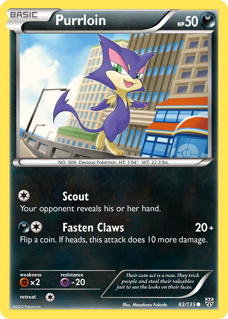Purrloin (83/135) [Black & White: Plasma Storm] Reverse Holofoil