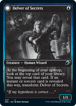 Delver of Secrets // Insectile Aberration [Innistrad: Double Feature] Foil