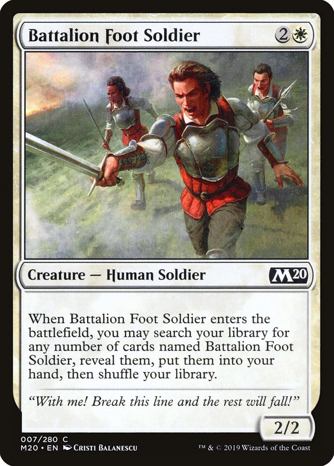 Battalion Foot Soldier [Core Set 2020] Foil