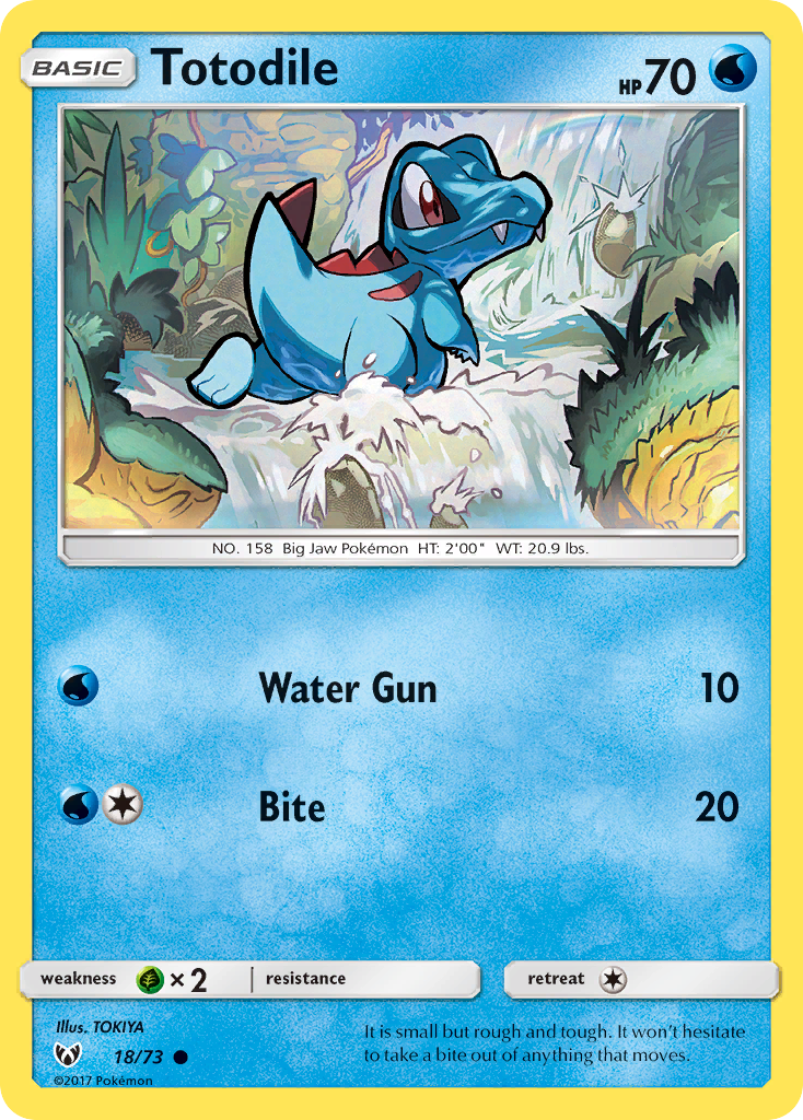 Totodile (18/73) [Sun & Moon: Shining Legends] Reverse Holofoil