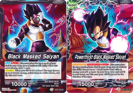 Black Masked Saiyan // Powerthirst Black Masked Saiyan (Giant Card) (BT5-105) [Oversized Cards] Parallel Foil
