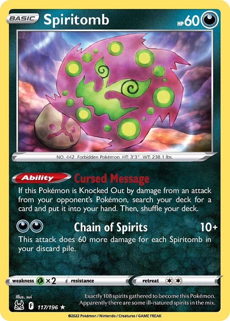 Spiritomb (117/196) [Sword & Shield: Lost Origin] Reverse Holofoil
