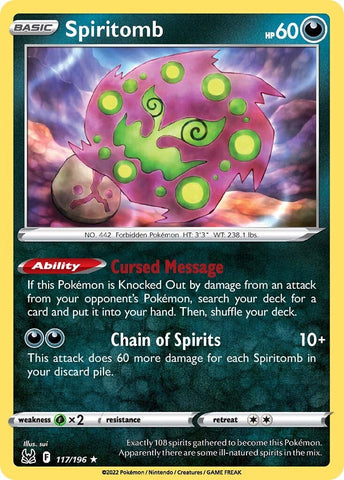 Spiritomb (117/196) [Sword & Shield: Lost Origin] Reverse Holofoil