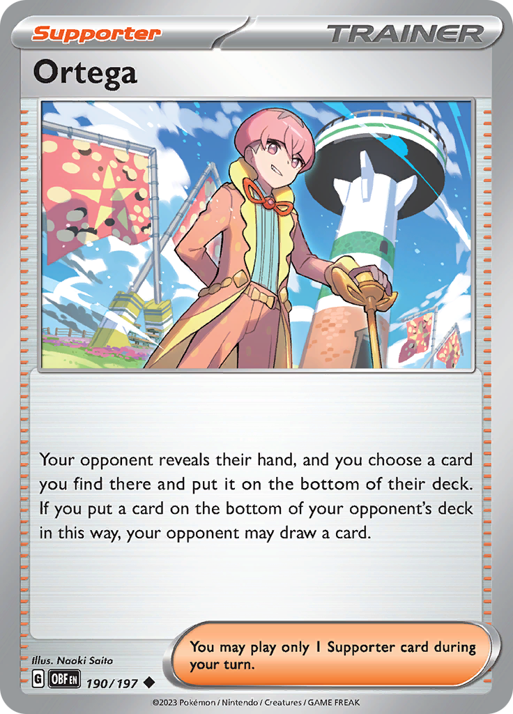 Ortega (190/197) [Scarlet & Violet: Obsidian Flames] Reverse Holofoil