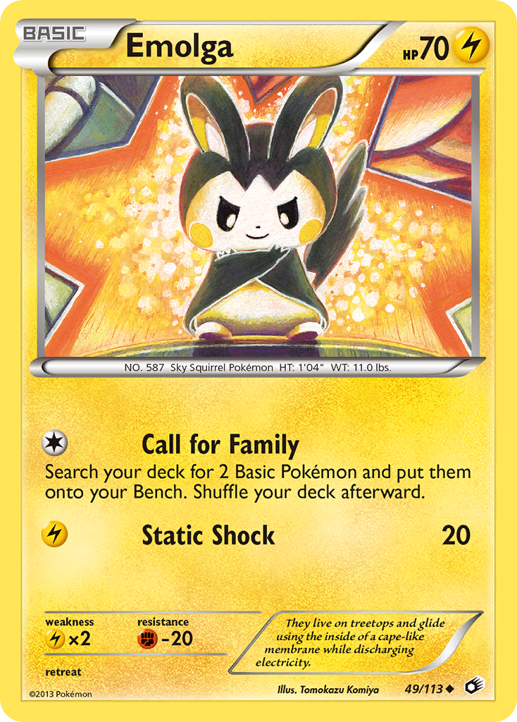 Emolga (49/113) [Black & White: Legendary Treasures] Reverse Holofoil